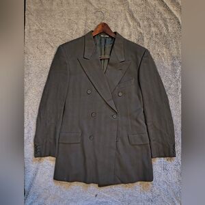 Giorgio Armani Double-Breasted Dark Gray Blazer